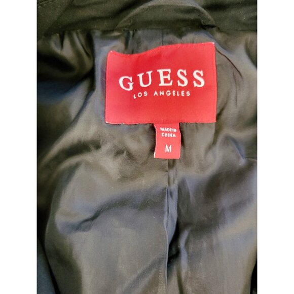 Guess black double breasted belted trench coat. Size medium - Picture 5 of 6
